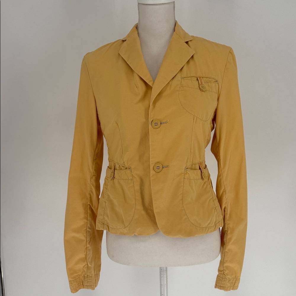 Womens Mustard Yellow Tailored Casual Blazer Jacket